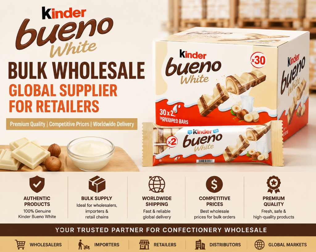 Kinder Bueno White Bulk Wholesale | Global Supplier for Retailers