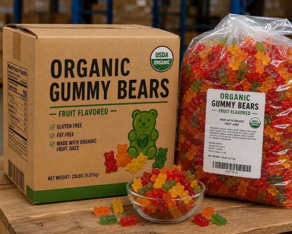 Bulk Organic Gummy Bears (20lb Case)